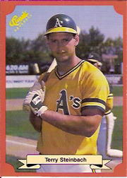 1988 Classic Red Baseball Cards        186     Terry Steinbach